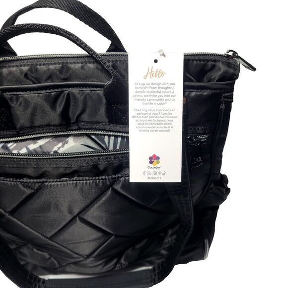 Lug Cabby Tote Black RFID Front Pocket Trolley Sleeve Zip Magnetic Closure - Picture 3 of 9